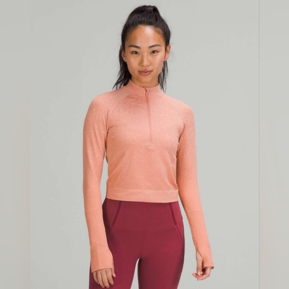 Lululemon Rest Less Half Zip Cropped Size 10 (L) Long sleeve top - Picture 1 of 5